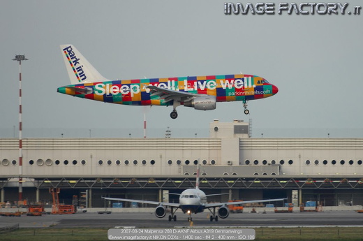 2007-08-24 Malpensa 268 D-AKNF Airbus A319 Germanwings